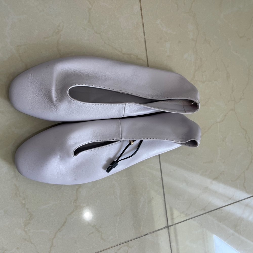 Zara leather ballet flats